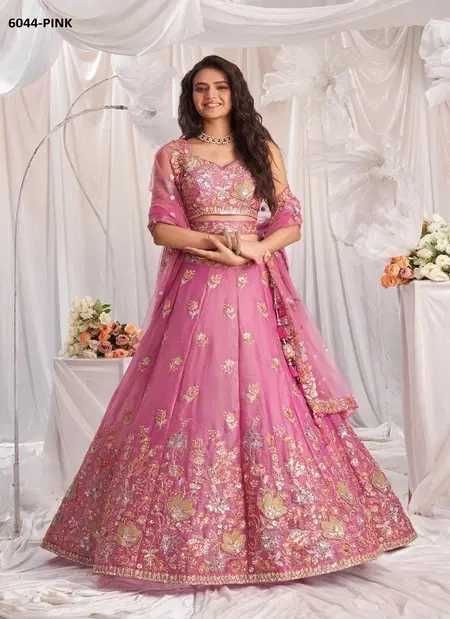 Pf 6044 Organza Lehenga Choli Wholesalers In Delhi